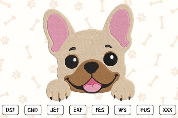 Cute Bulldog Embroidery Design Review