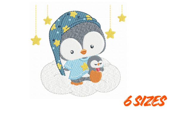 Evaluating the Cute Sleepy Penguin Embroidery Design