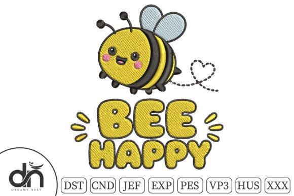 Review: Bee Happy Cute Bumblebee Embroidery for Etsy