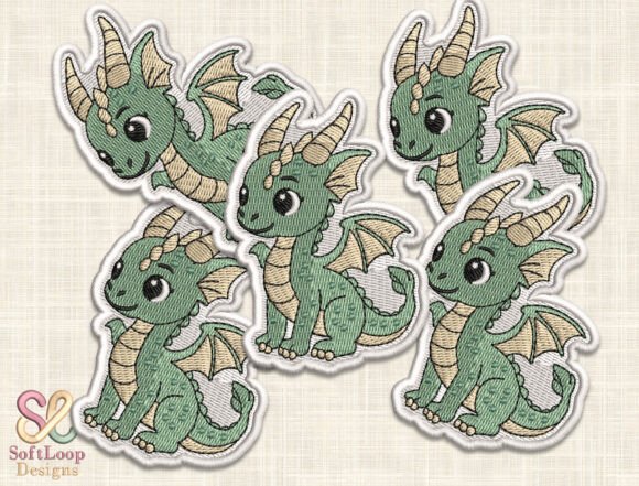 Review: Cartoon Dragon Patch Embroidery Design