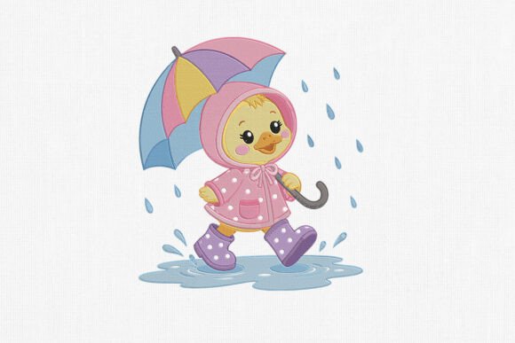 Review: Cute Duck Rainy Day Embroidery Design