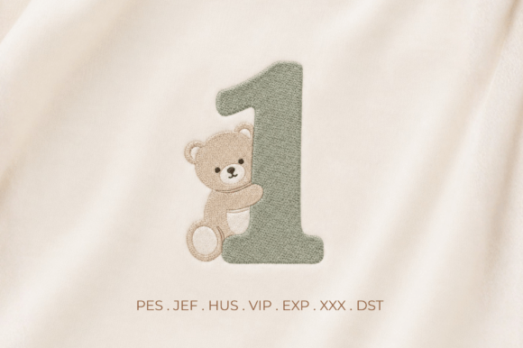 Review: Cute Teddy Bear Number 1 Embroidery for Craft Fairs