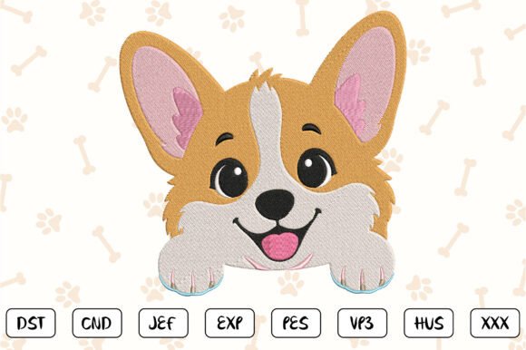 Review: Peeking Corgi Embroidery Design for Craft Fairs