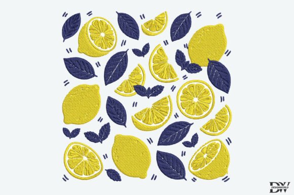 Review: Scattered Lemon Embroidery Design for Apparel