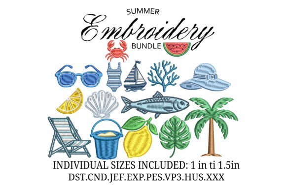 Review: Summer Beach Icons Embroidery Design