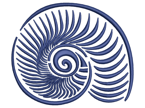 Reviewing Ammonite Cross Section Embroidery for Boutique Sweatshirts