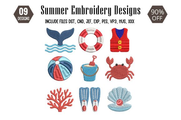 Reviewing the Coastal Summer Embroidery Design