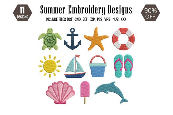 Reviewing the Mini Summer Embroidery Design Bundle