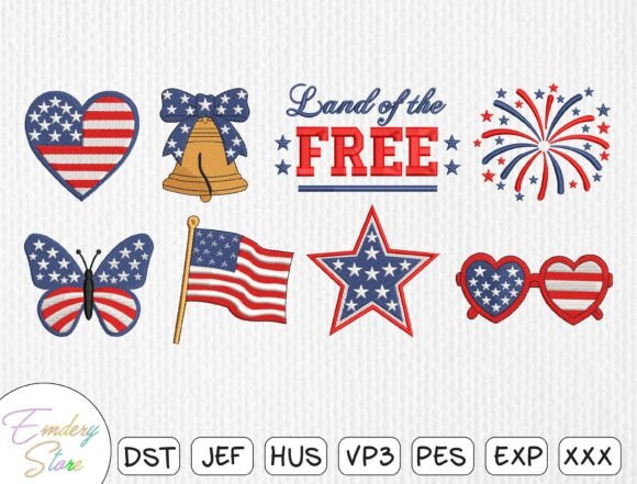 Reviewing the Patriotic Embroidery Design Set for Etsy