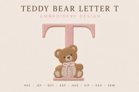 Teddy Bear Letter T Embroidery Design Review